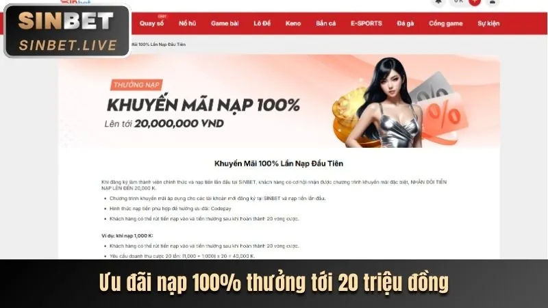 Thưởng chào mừng thành viên mới 13win